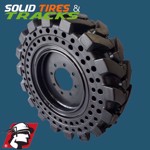 Mclaren NuAir Solid Skid Steer Tires 36x12-20, 10 Bolt Holes