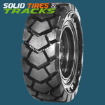 Solid Skid Steer Tires 12-16.5 with 9" center hub- Severe Duty