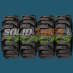 Set of 4 Solid Skid Steer Tires 12-16.5