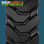 Solid Skid Steer Tire 14-17.5 with 9" hub hole