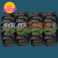 Set of 4 Solid Skid Steer Tires 12-16.5