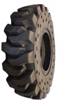 Set of 4, 14.00-24 Solid Rubber Telehandler Tires with 10 Bolt Hole - Heavy Duty