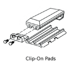 800 mm Clip-On Rubber Pad Pitch 190mm - Heavy Duty