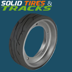 406x125 Scissor Lift Tires with Rim