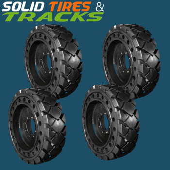 10-16.5 Solid Skid Steer Tire -Diamond Pattern