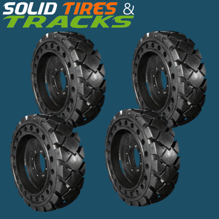 10-16.5 Solid Skid Steer Tire -Diamond Pattern