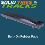 18" 450mm Bolt-On Rubber Pad 154mm Pitch- Heavy Duty